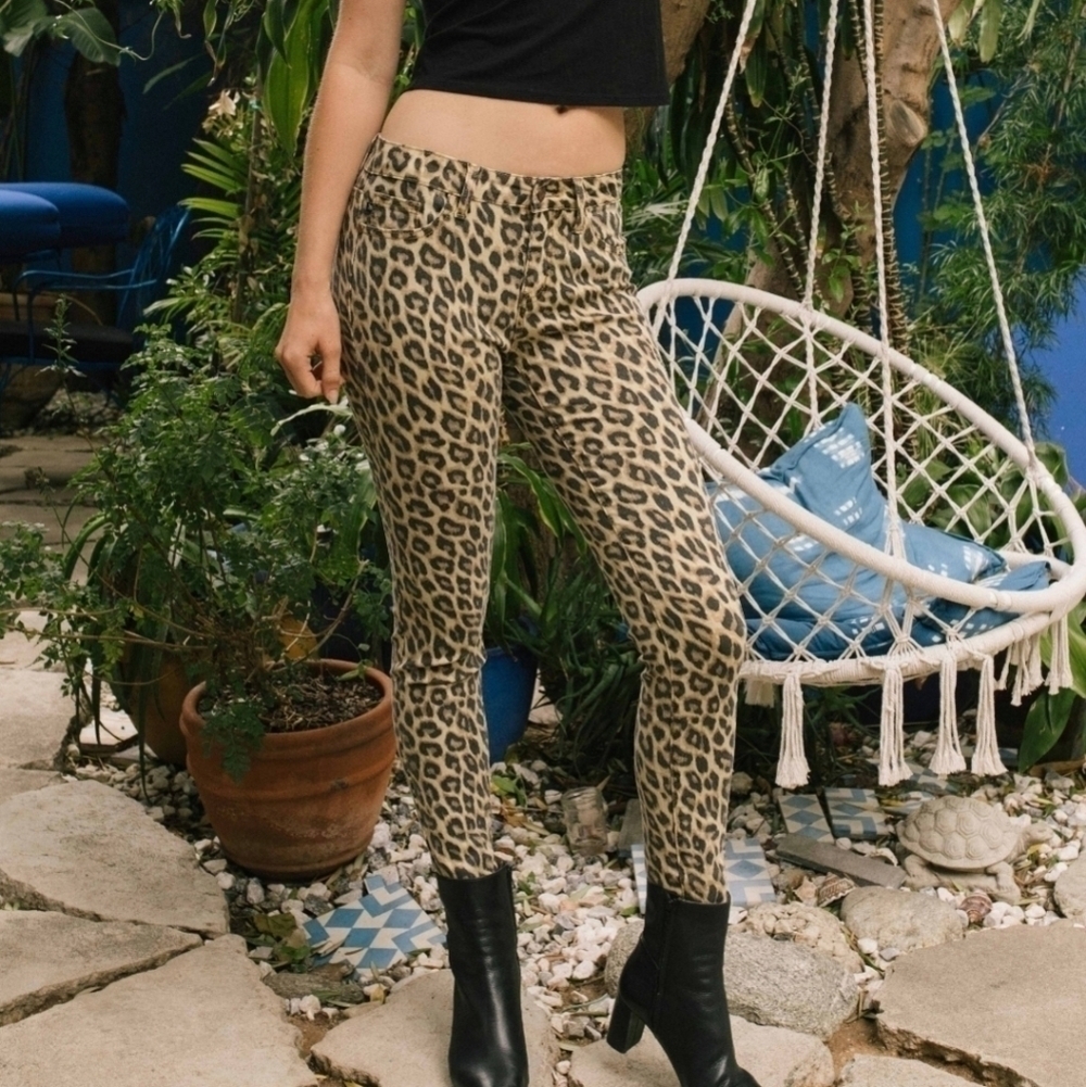 Judy Blue Animal Print Skinny Fit Jeans 26